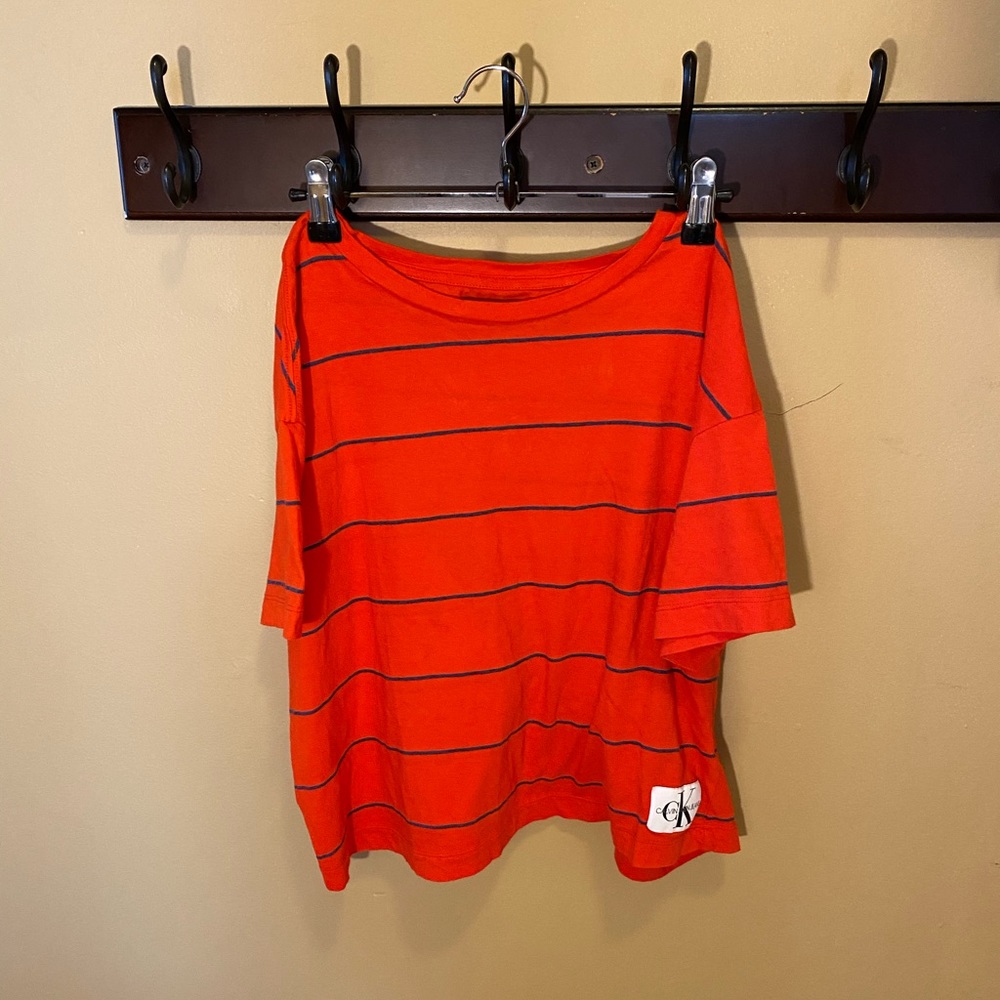 Calvin Klein Short Sleeve Tee Shirt Red